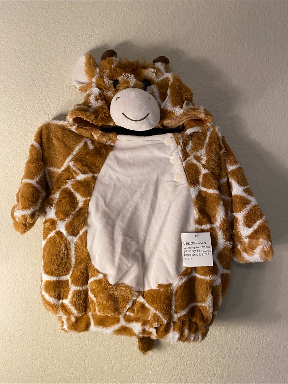 Target Plush Giraffe Hooded Toddler Costume Brown and White